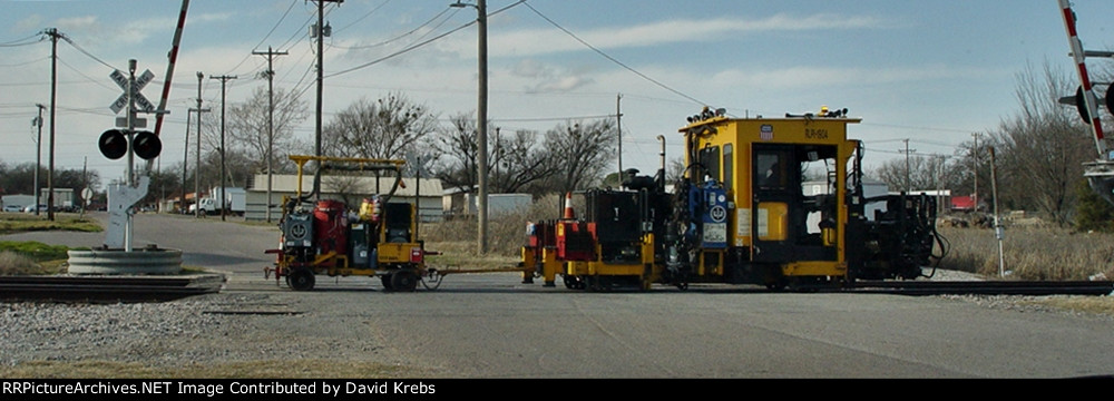 Easing over the grade crossing.